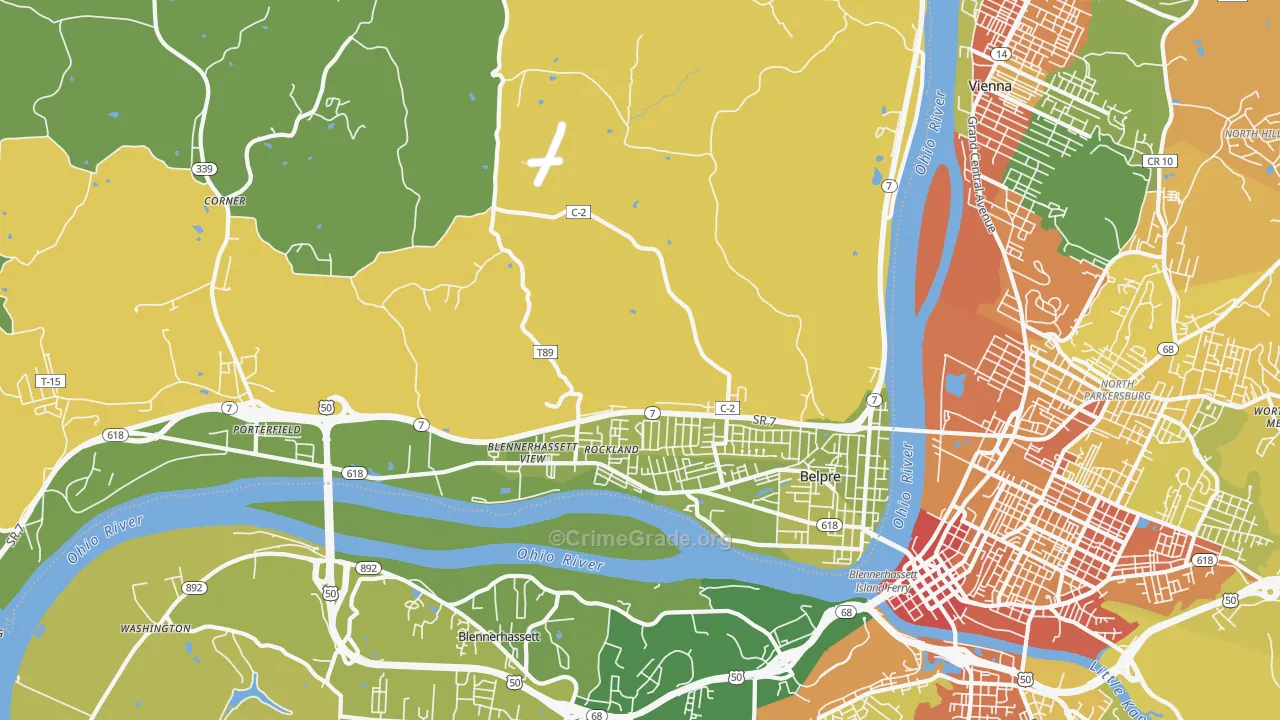45714, OH Map of Vehicle Theft Rates
