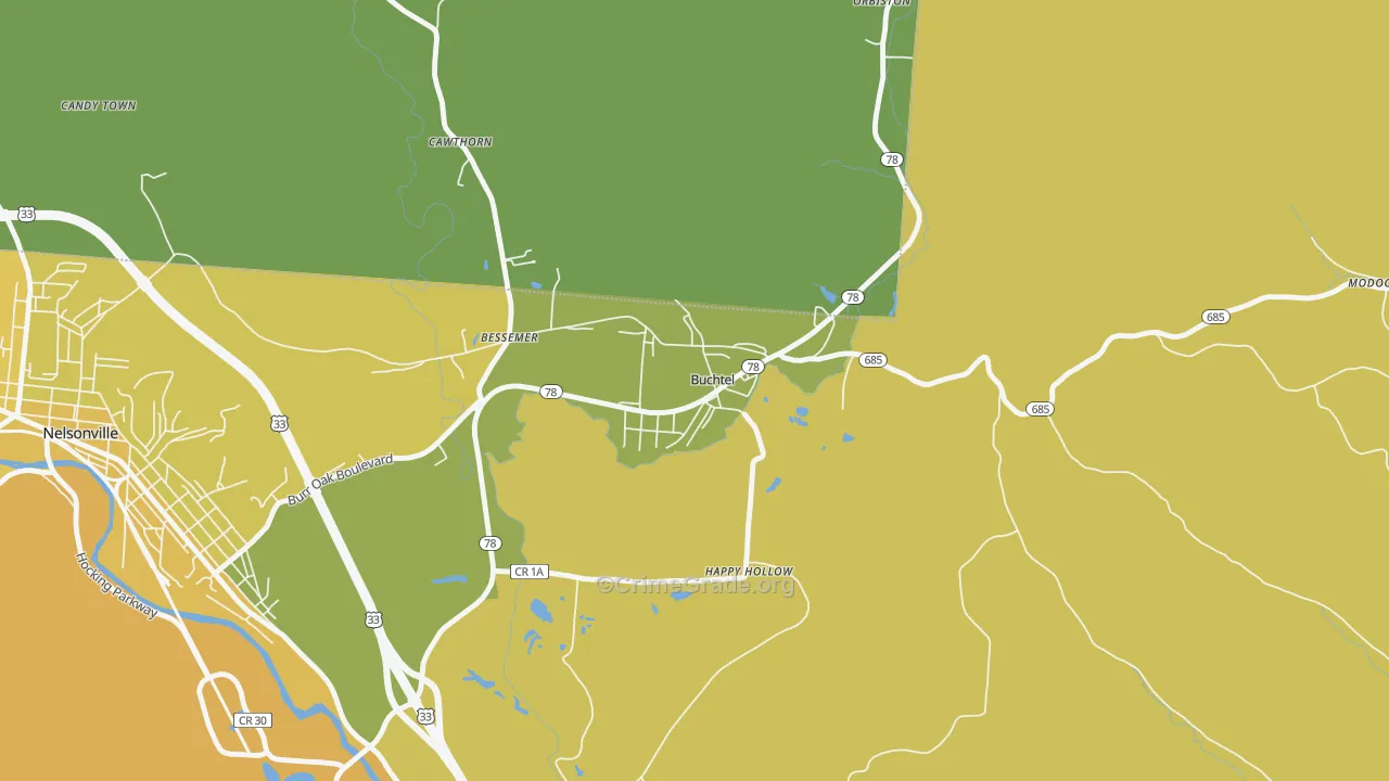 45716, OH Map of Vehicle Theft Rates
