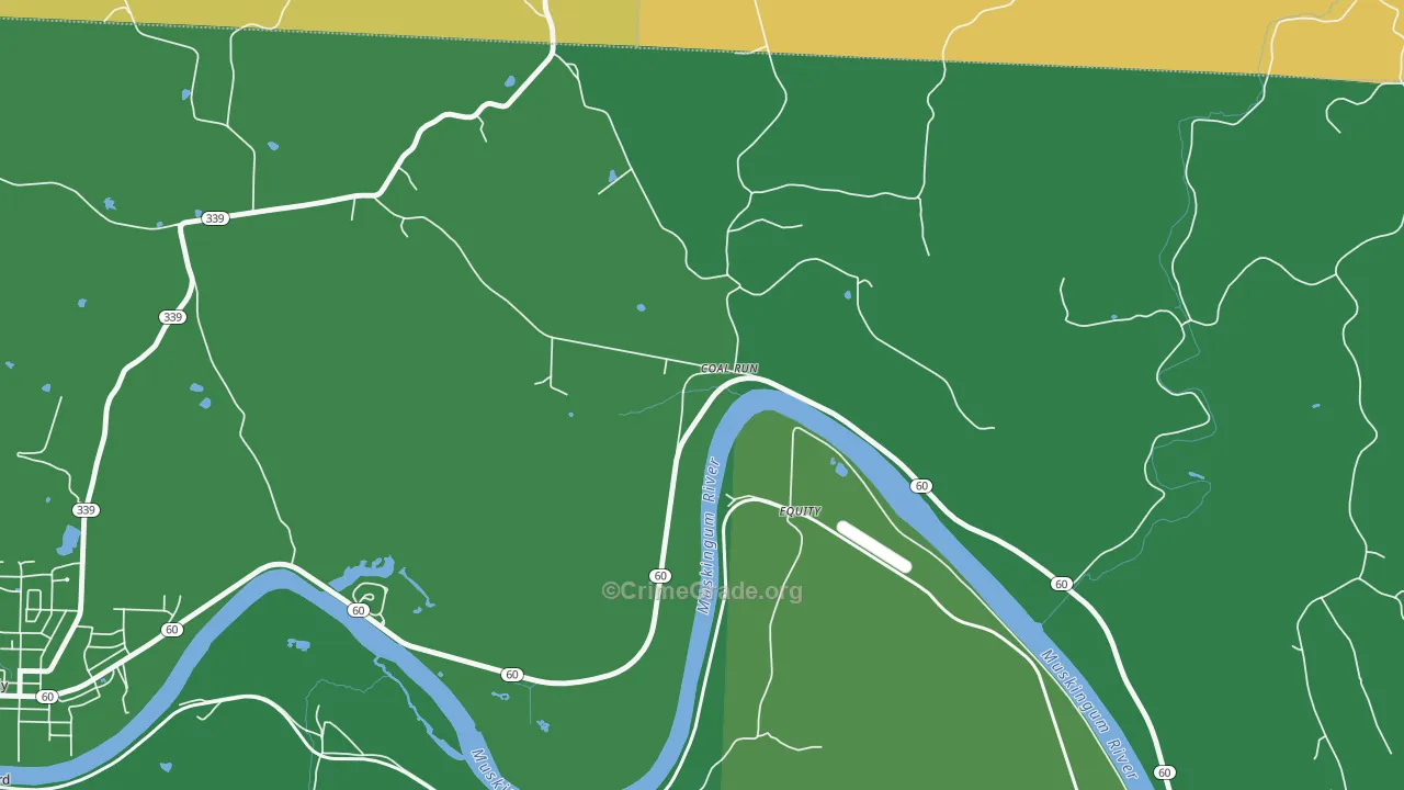 45721, OH Map of Vehicle Theft Rates