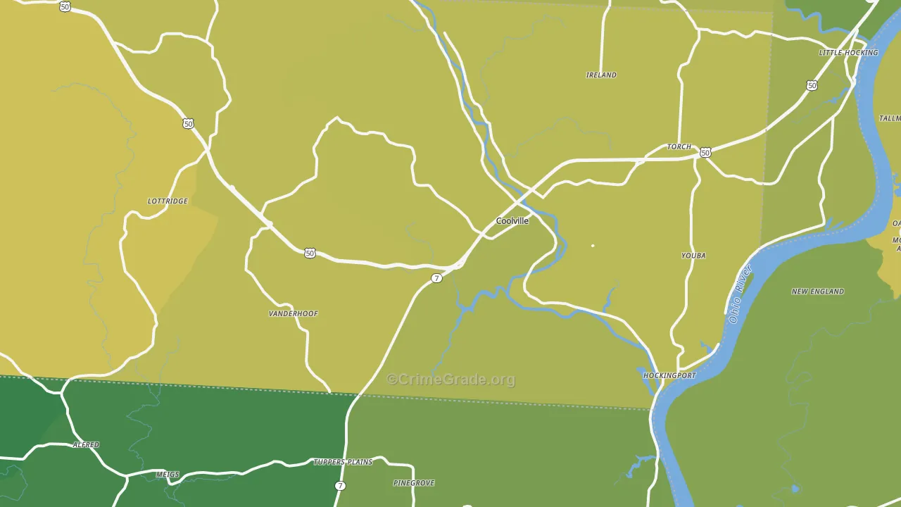 45723, OH Map of Vehicle Theft Rates