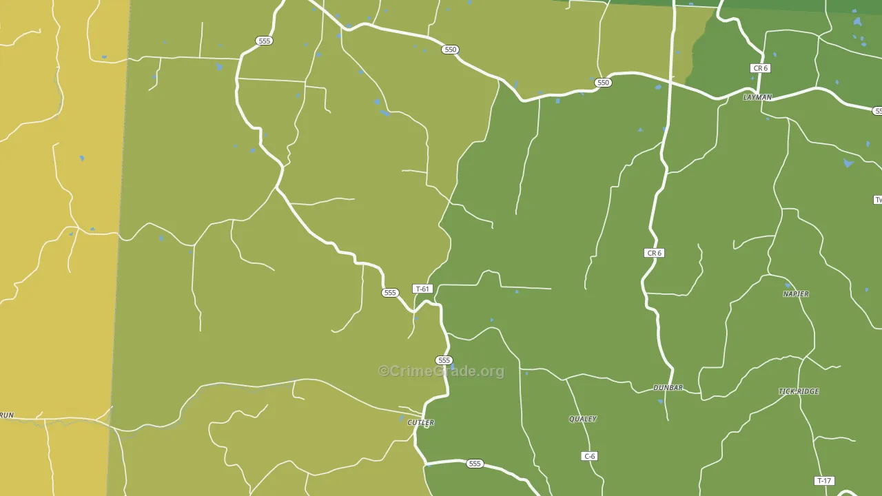 45724, OH Map of Vehicle Theft Rates