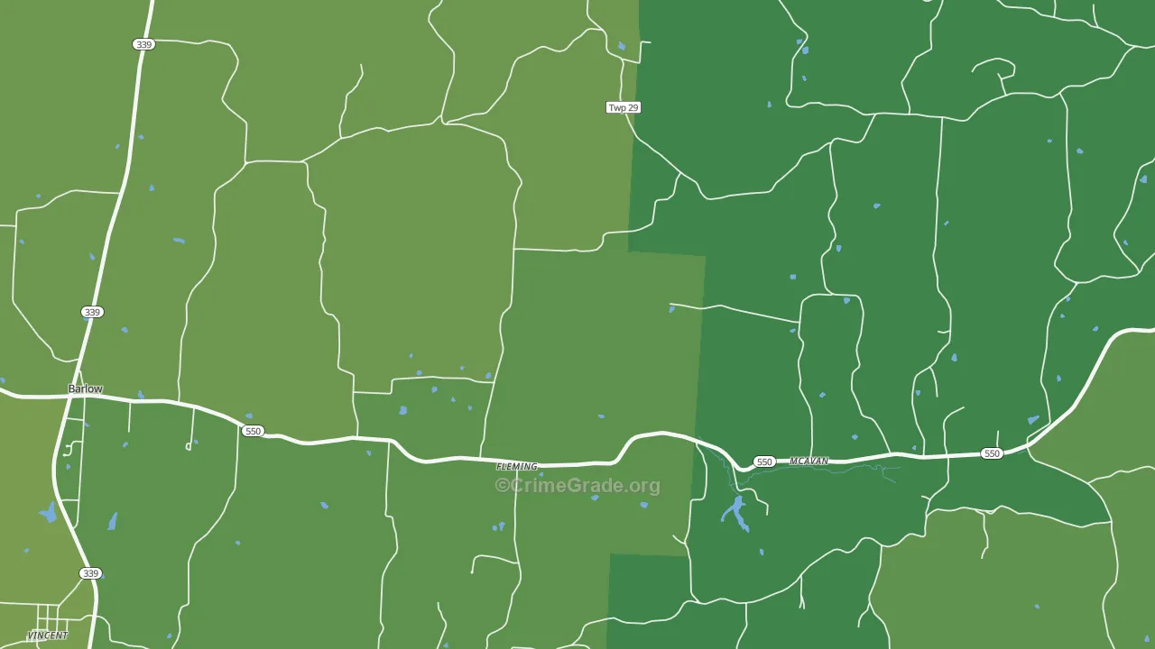 45729, OH Map of Vehicle Theft Rates