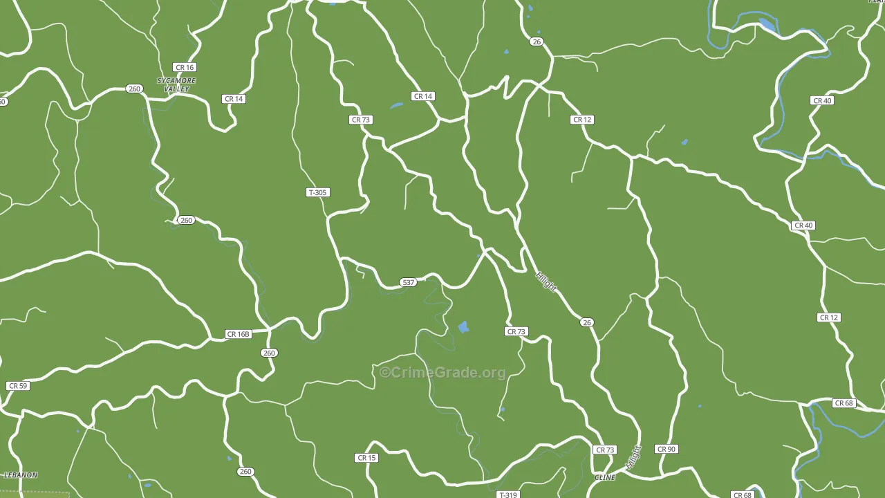45734, OH Map of Vehicle Theft Rates