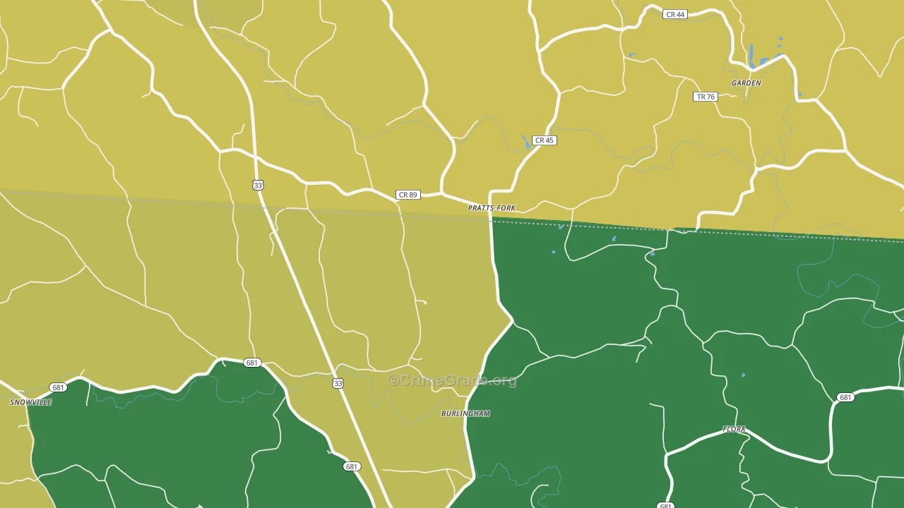 45776, OH Map of Vehicle Theft Rates