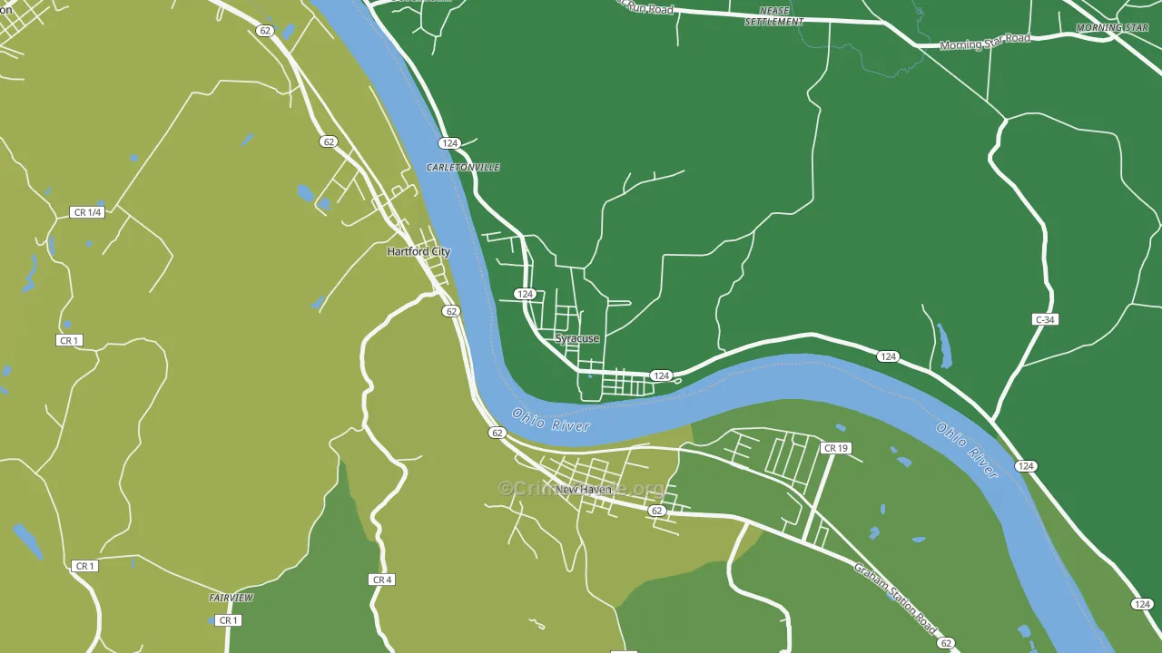 45779, OH Map of Vehicle Theft Rates