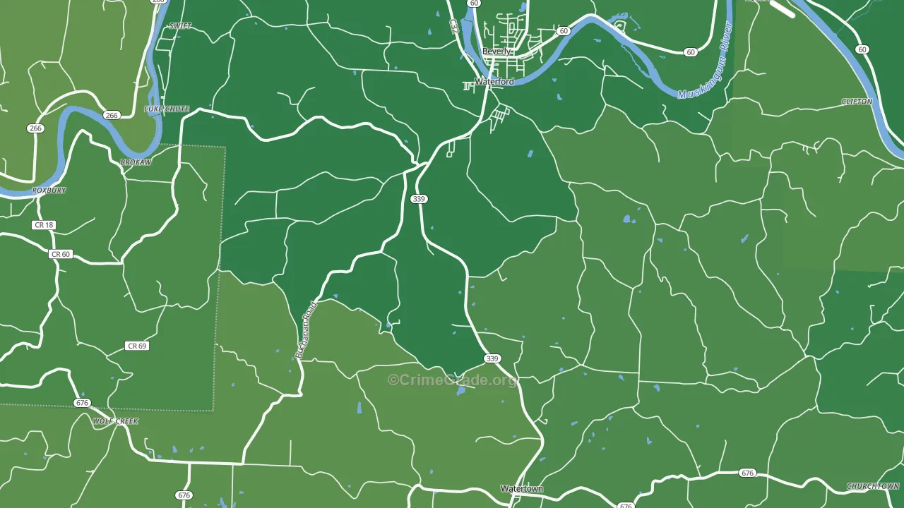 45786, OH Map of Vehicle Theft Rates