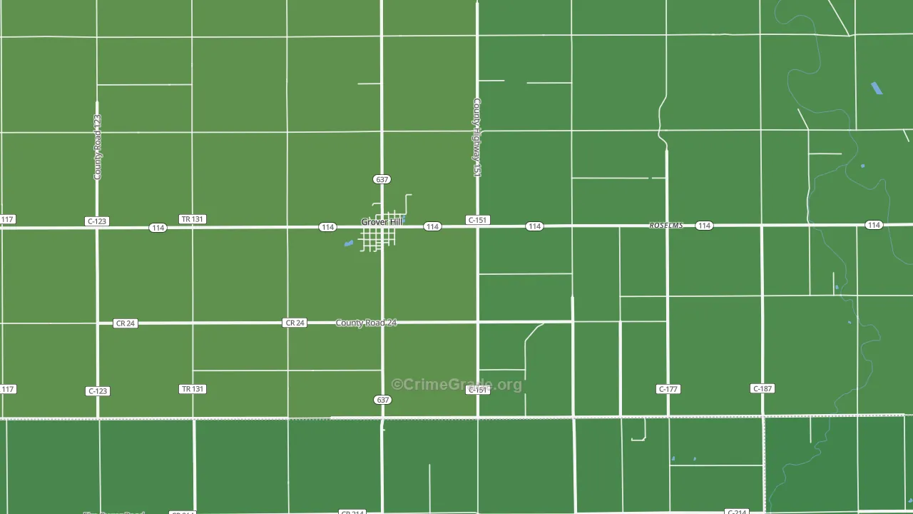 45849, OH Map of Vehicle Theft Rates
