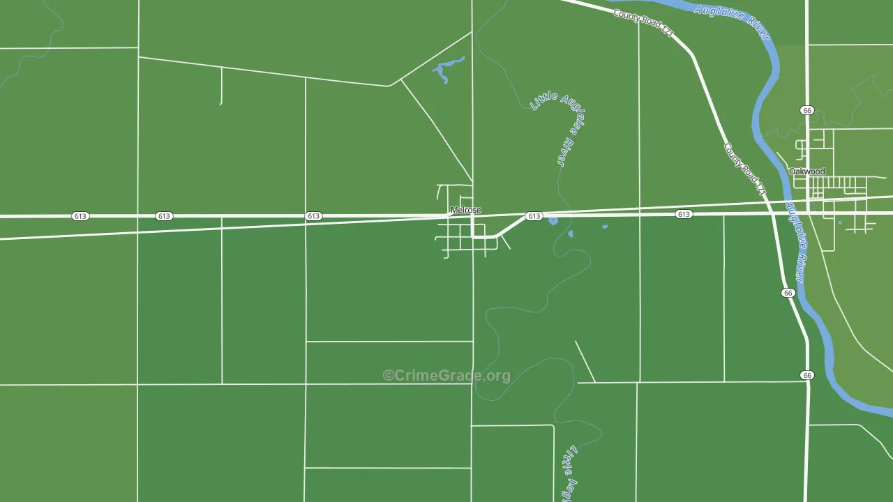 45861, OH Map of Vehicle Theft Rates