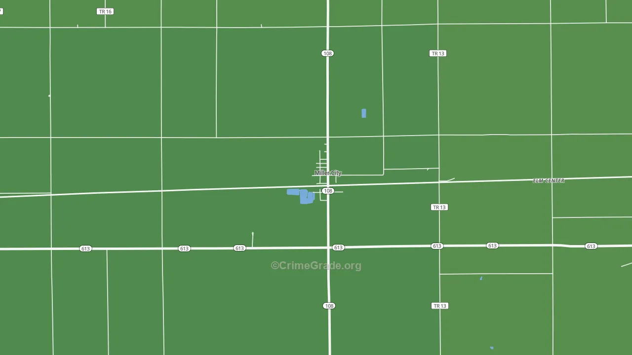45864, OH Map of Vehicle Theft Rates