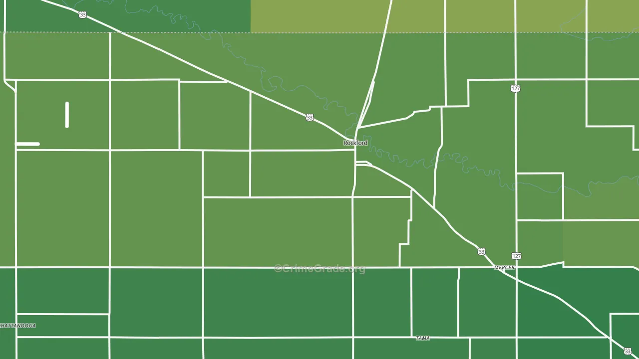 45882, OH Map of Vehicle Theft Rates