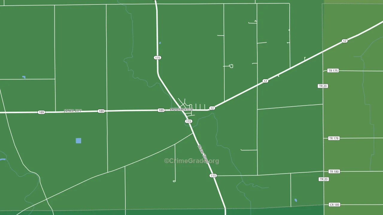 45893, OH Map of Vehicle Theft Rates