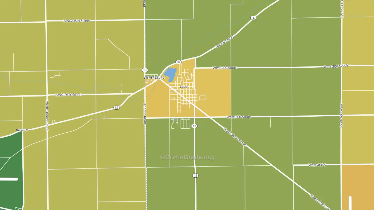 46051, IN Map of Vehicle Theft Rates