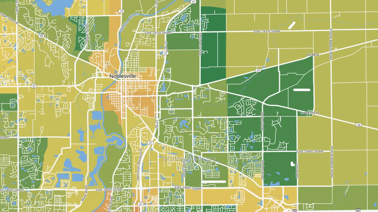 46060, IN Map of Vehicle Theft Rates