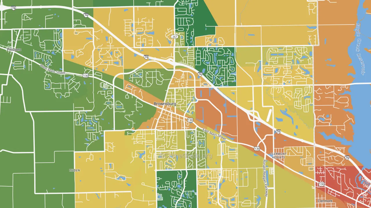 46112, IN Map of Vehicle Theft Rates