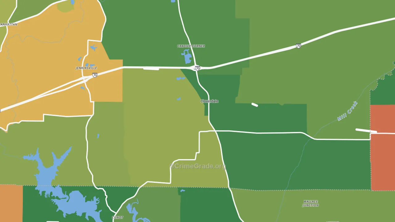 46120, IN Map of Vehicle Theft Rates