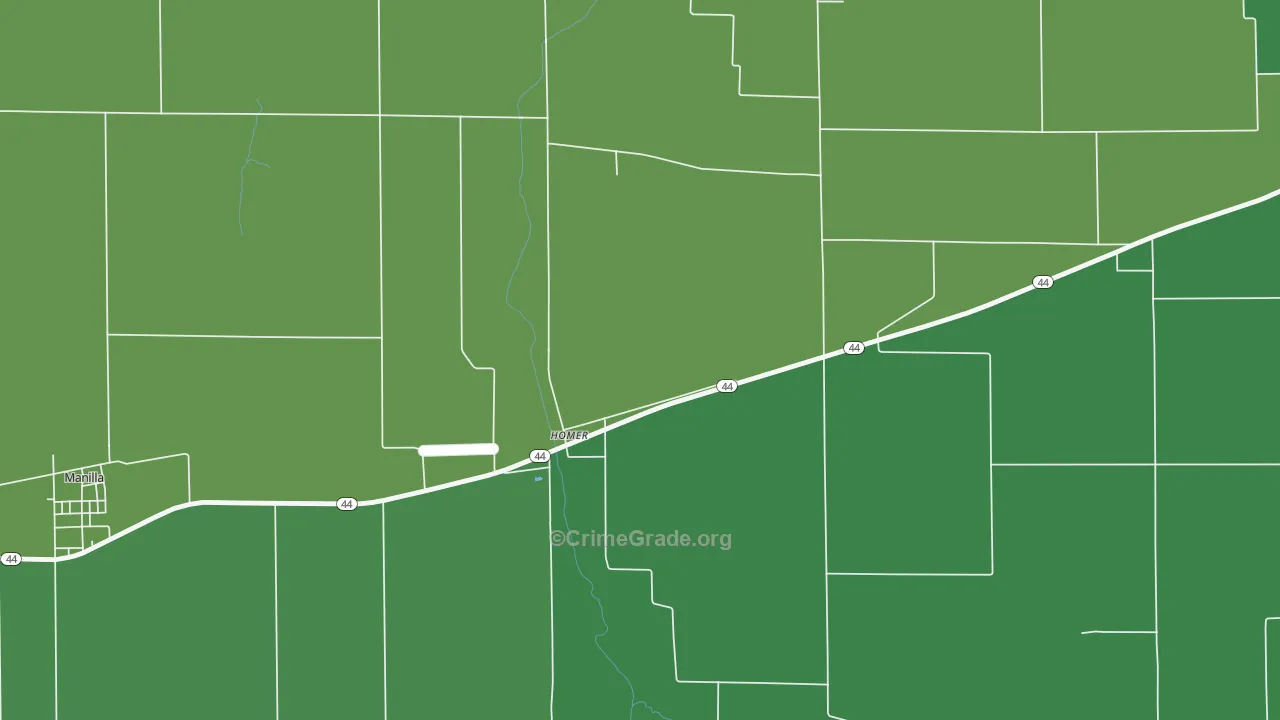46146, IN Map of Vehicle Theft Rates