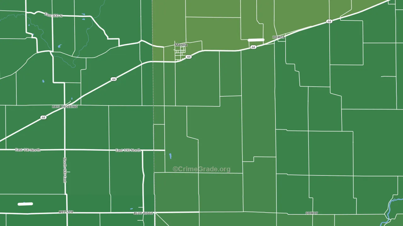 46150, IN Map of Vehicle Theft Rates