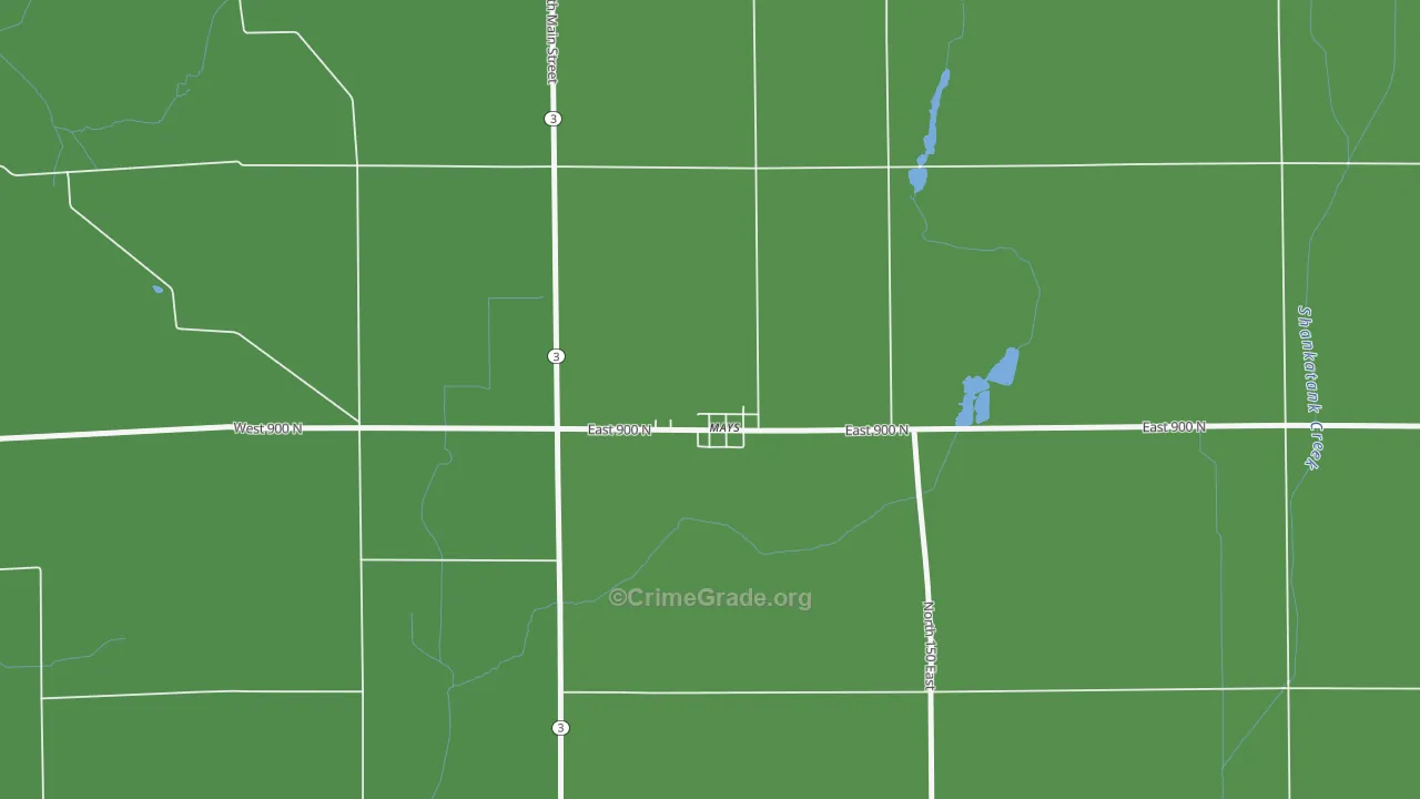 46155, IN Map of Vehicle Theft Rates