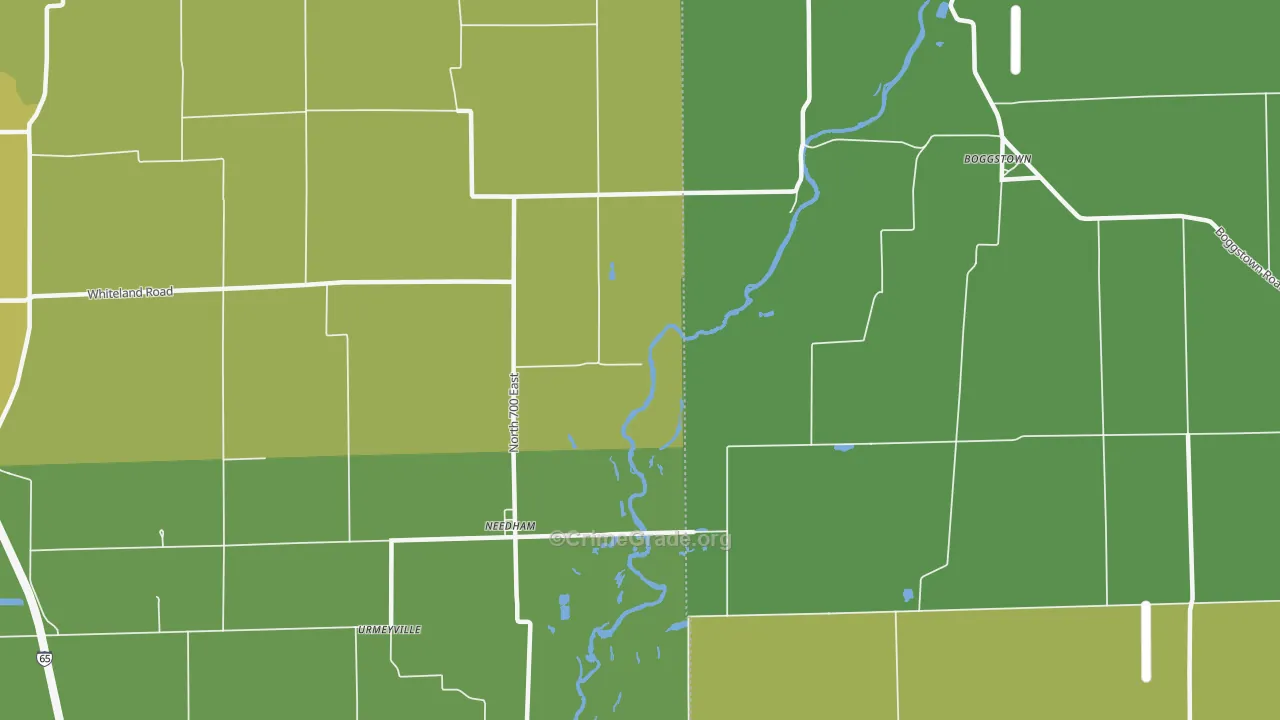 46162, IN Map of Vehicle Theft Rates