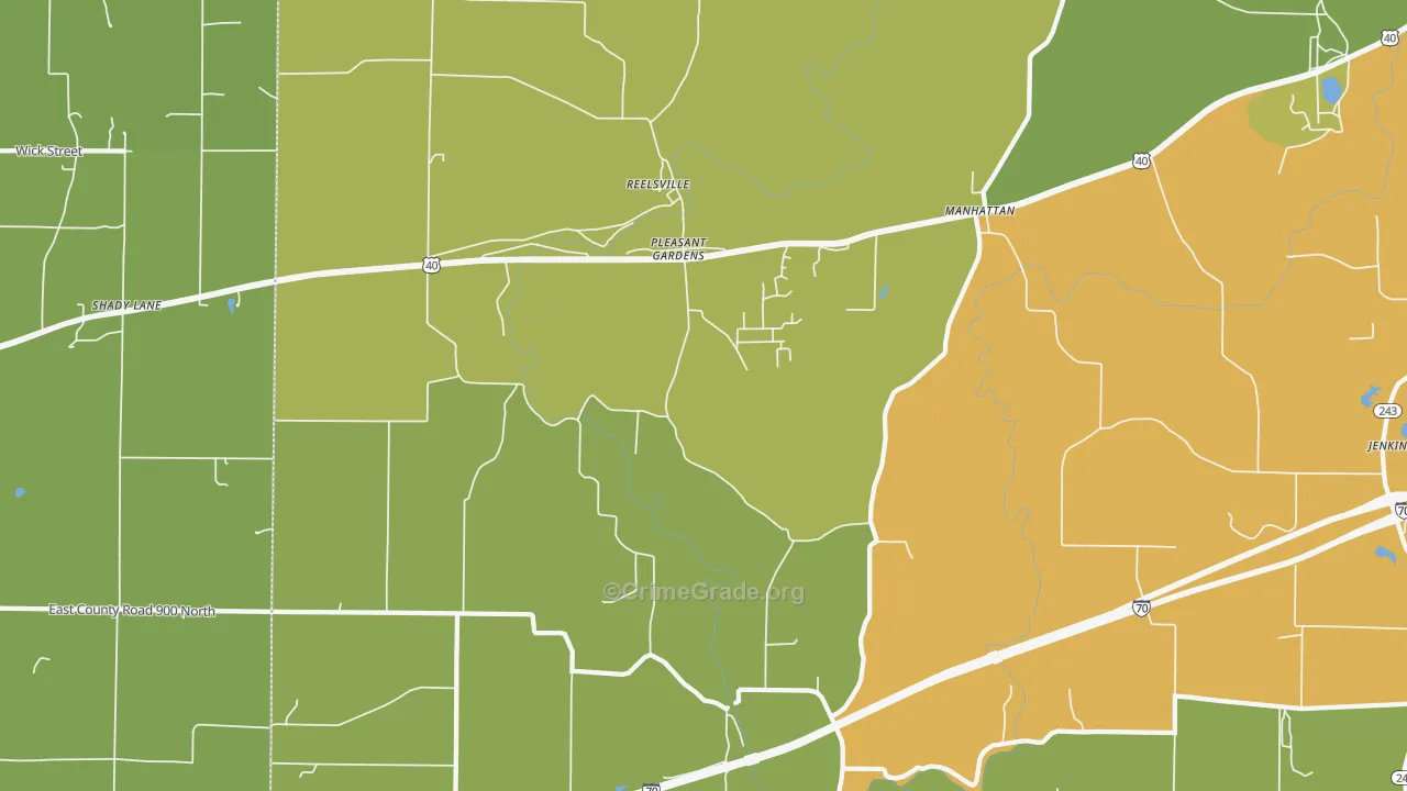 46171, IN Map of Vehicle Theft Rates