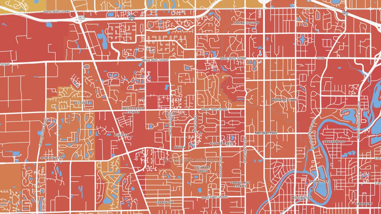 46260, IN Map of Vehicle Theft Rates