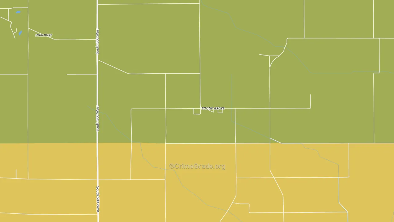 46302, IN Map of Vehicle Theft Rates