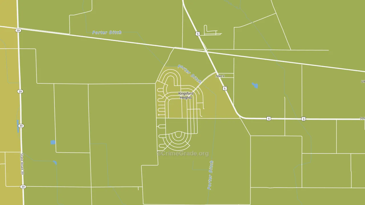 46346, IN Map of Vehicle Theft Rates