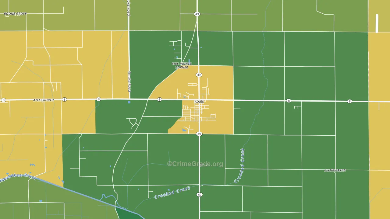 46347, IN Map of Vehicle Theft Rates