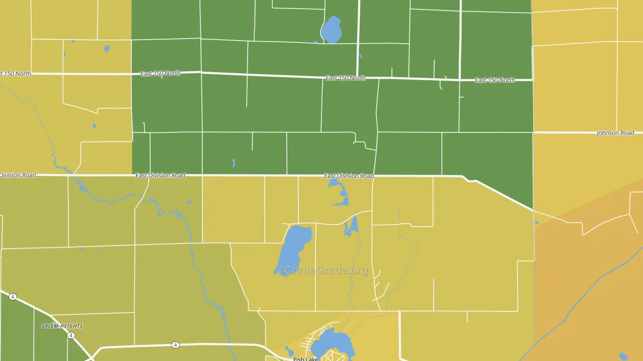 46365, IN Map of Vehicle Theft Rates