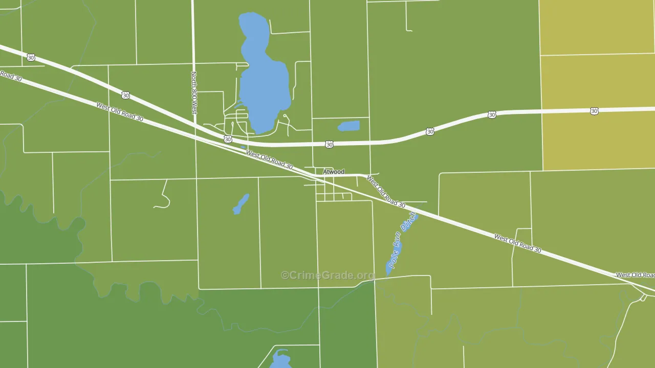 46502, IN Map of Vehicle Theft Rates