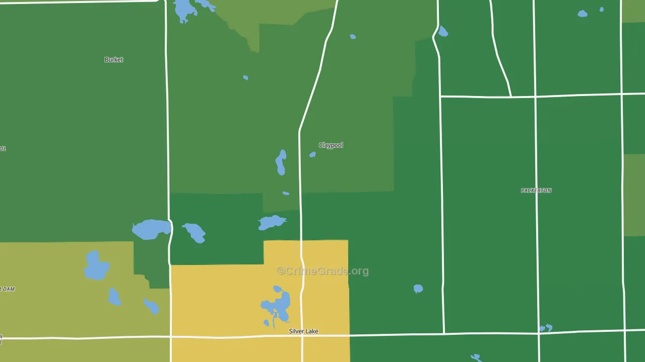 46510, IN Map of Vehicle Theft Rates