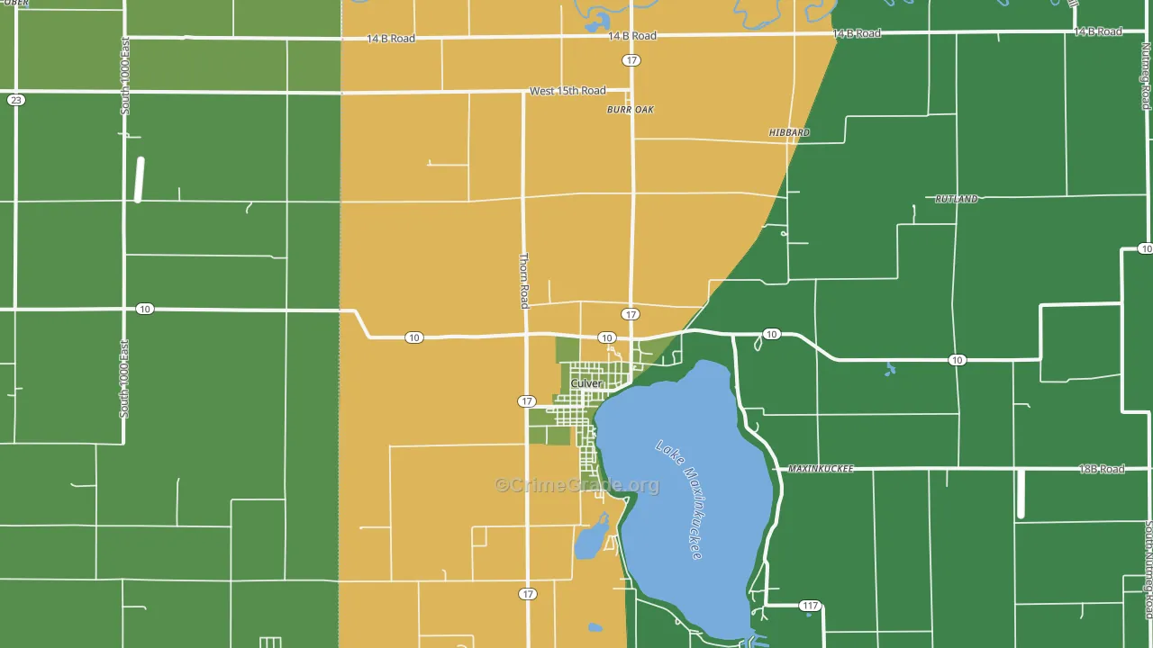 46511, IN Map of Vehicle Theft Rates