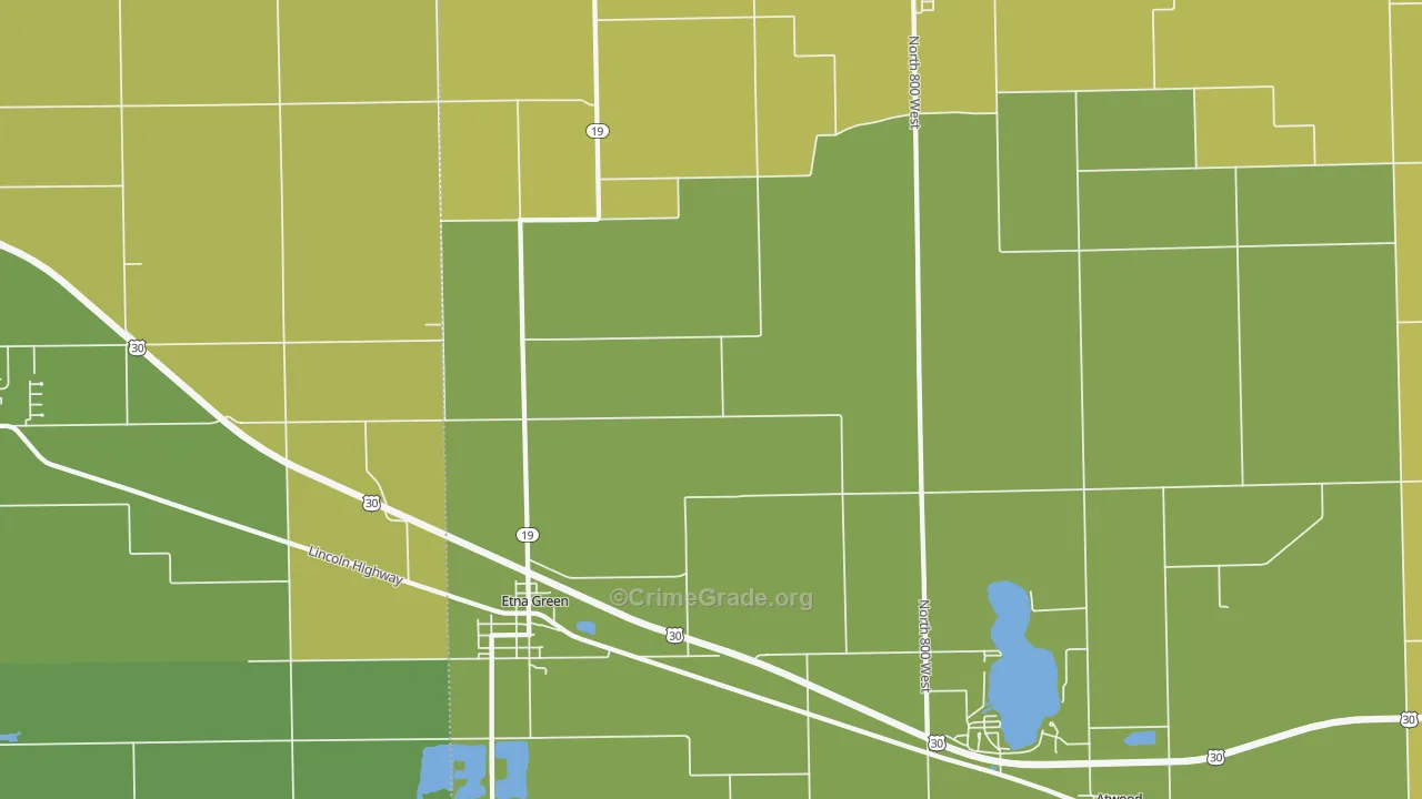 46524, IN Map of Vehicle Theft Rates
