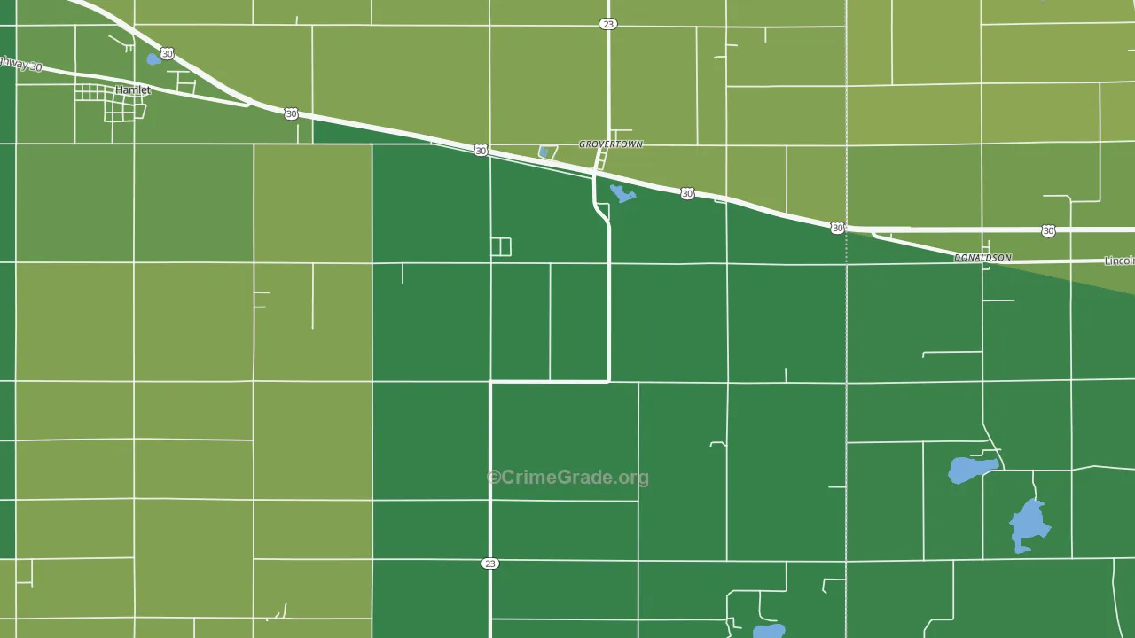 46531, IN Map of Vehicle Theft Rates