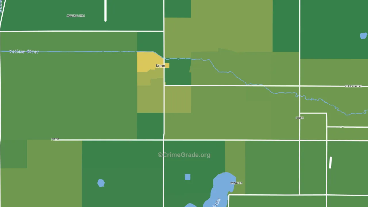 46534, IN Map of Vehicle Theft Rates