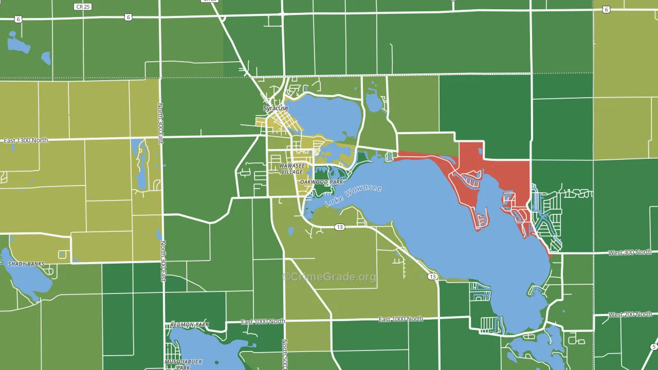 46567, IN Map of Vehicle Theft Rates