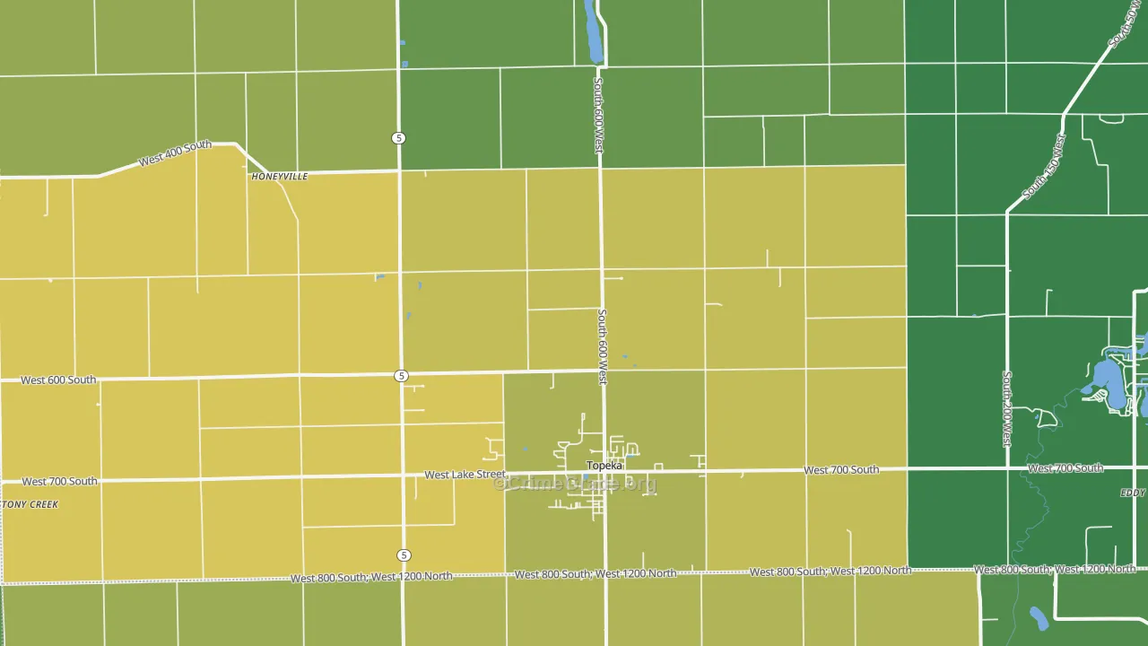 46571, IN Map of Vehicle Theft Rates