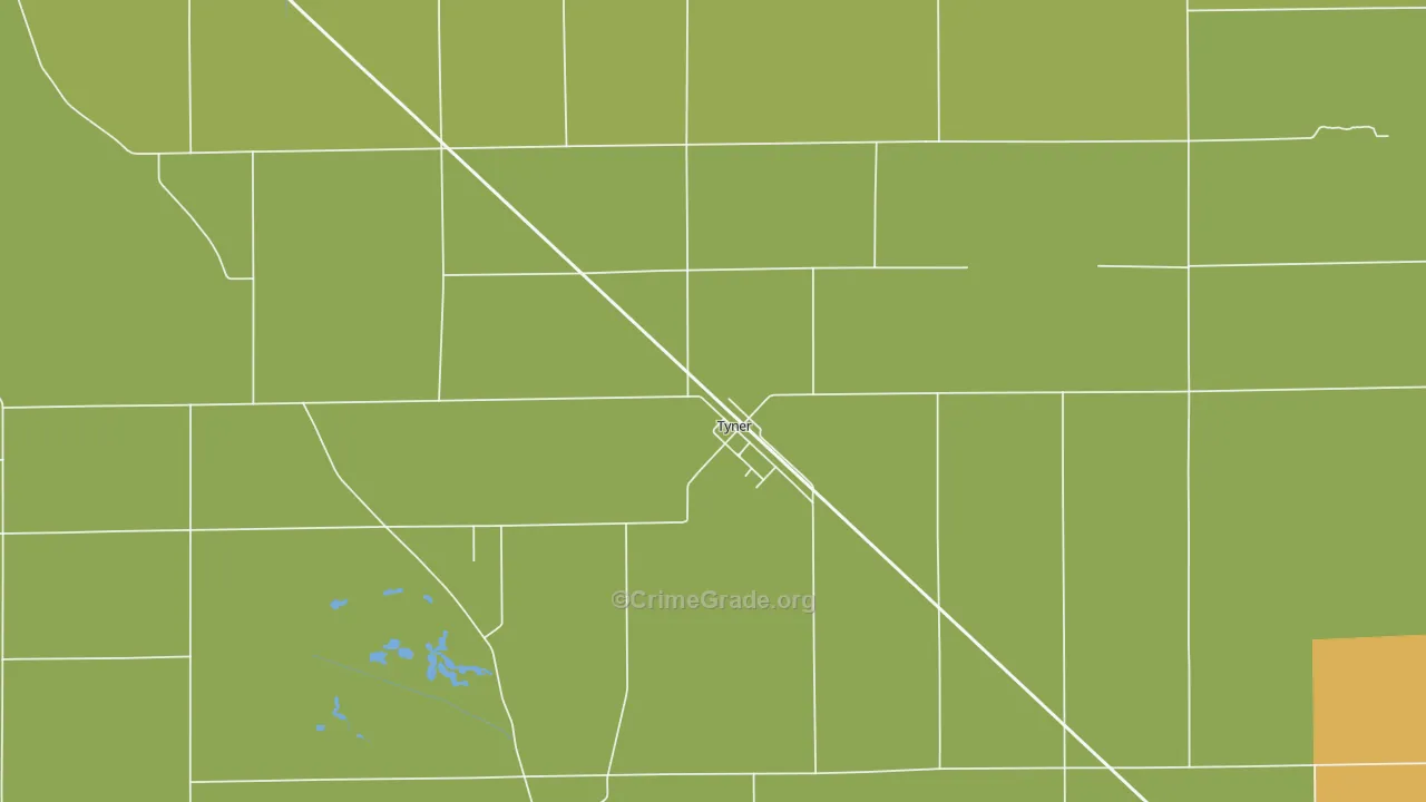 46572, IN Map of Vehicle Theft Rates