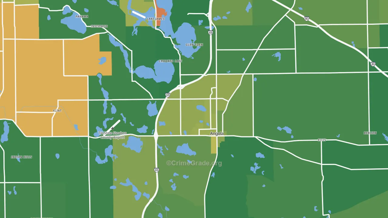 46703, IN Map of Vehicle Theft Rates