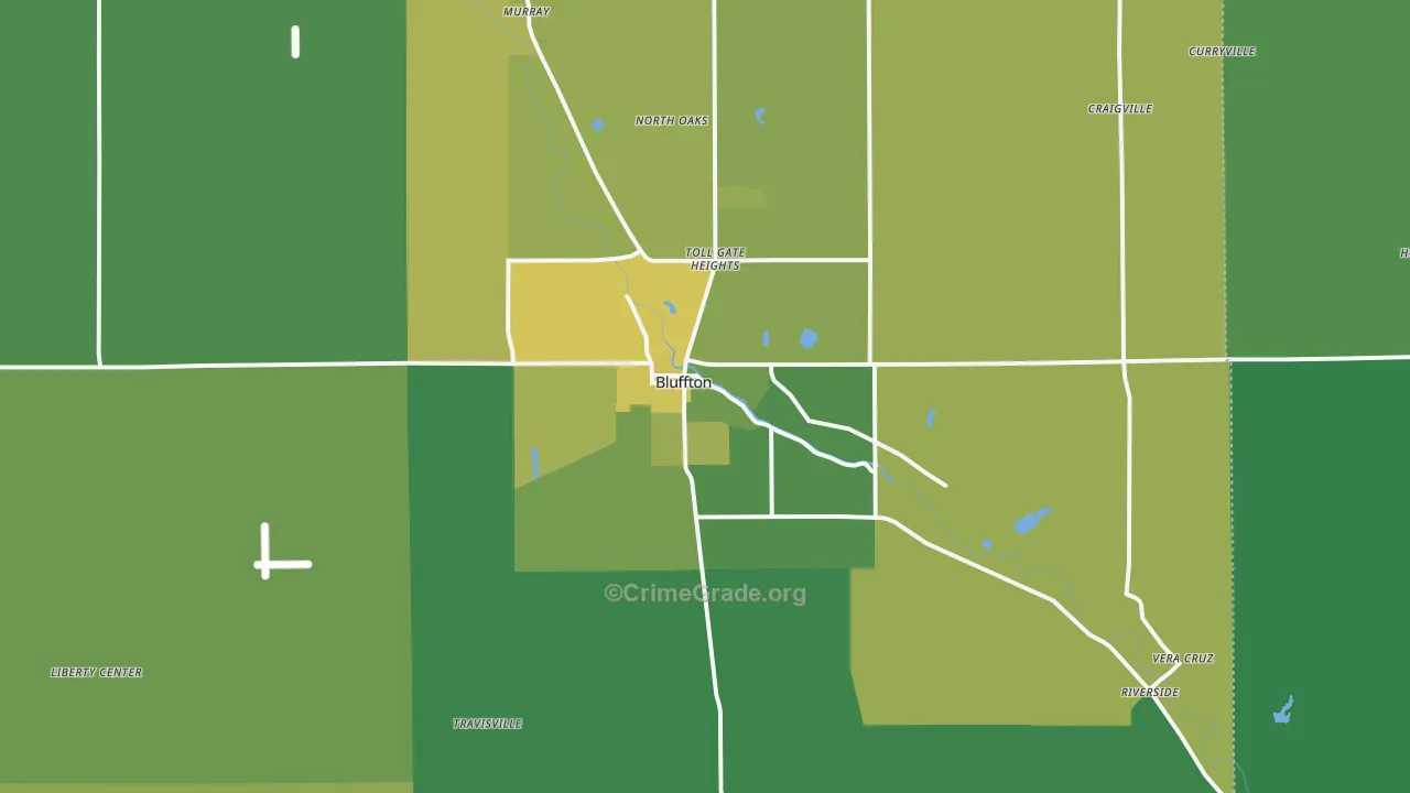 46714, IN Map of Vehicle Theft Rates