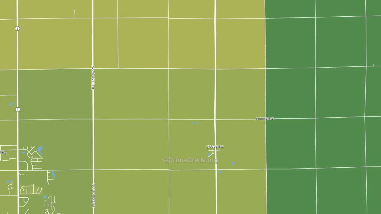 46731, IN Map of Vehicle Theft Rates