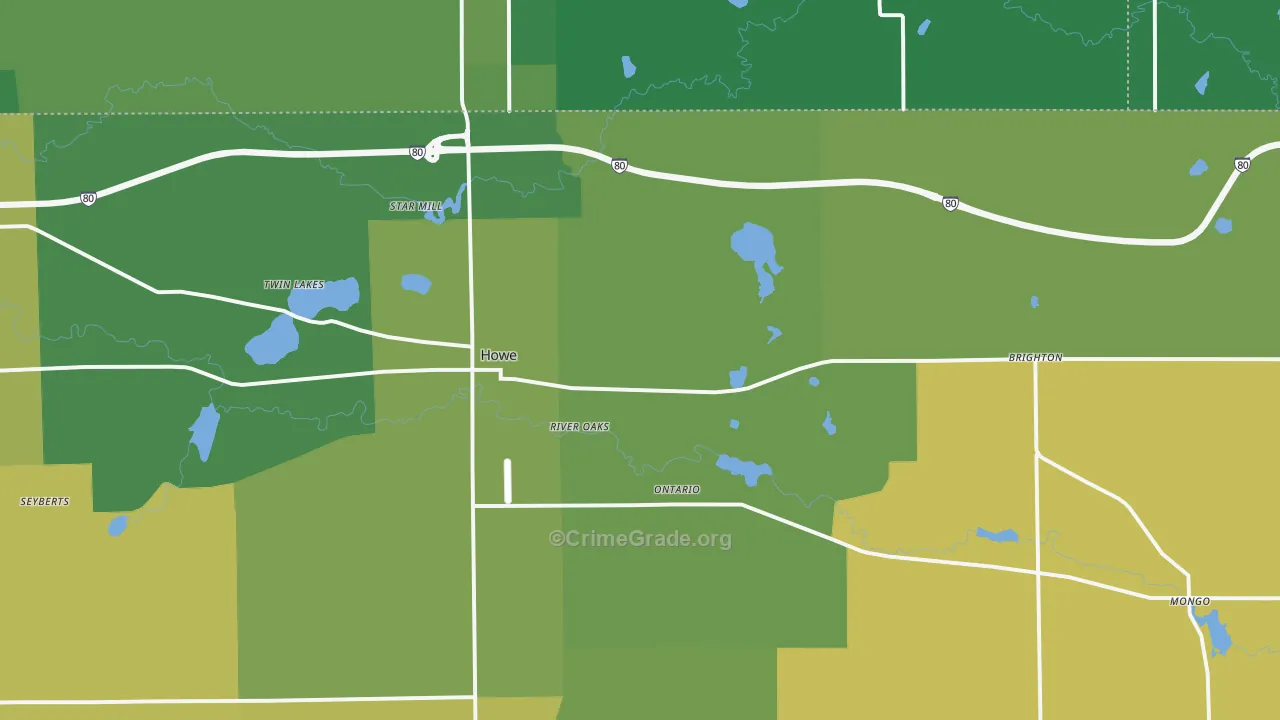 46746, IN Map of Vehicle Theft Rates
