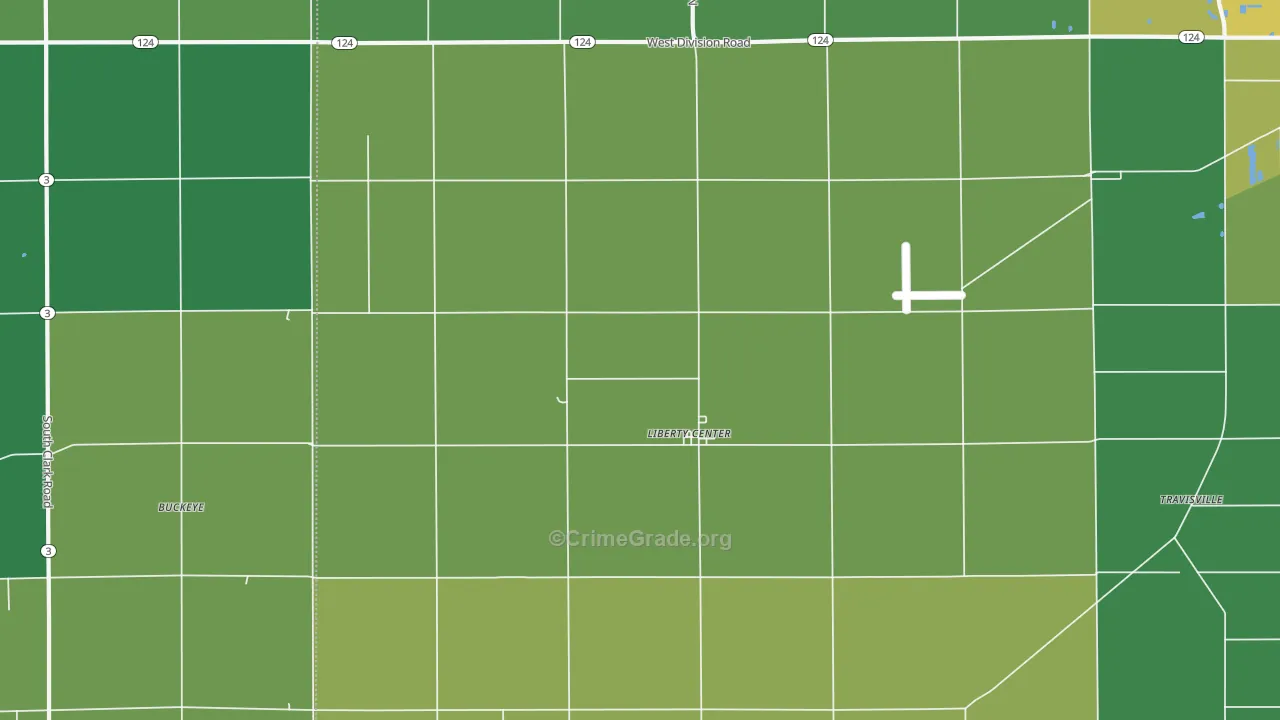 46766, IN Map of Vehicle Theft Rates