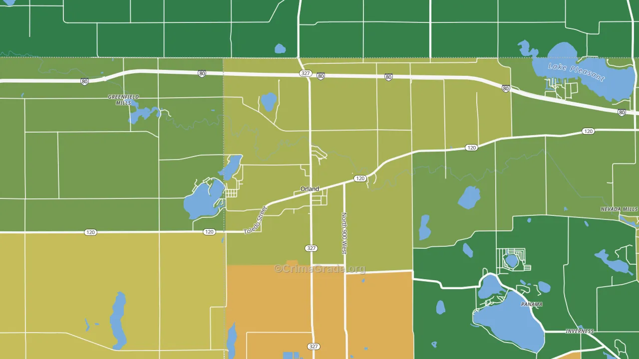 46776, IN Map of Vehicle Theft Rates
