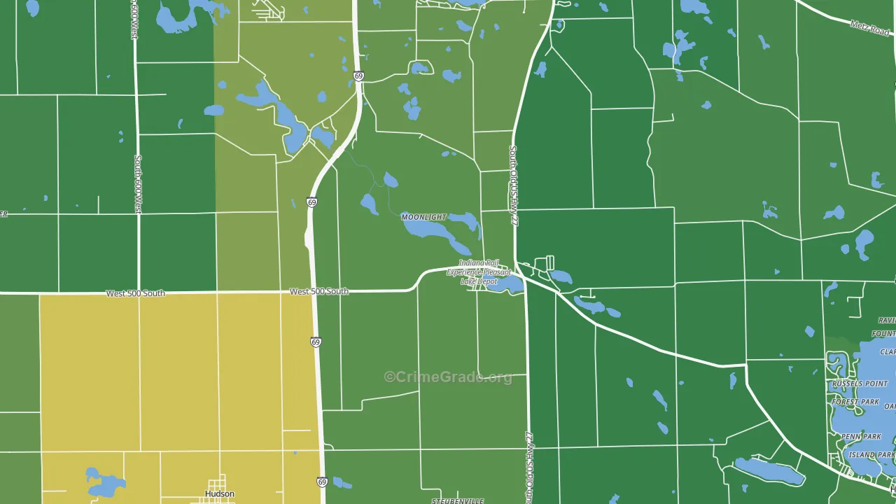 46779, IN Map of Vehicle Theft Rates