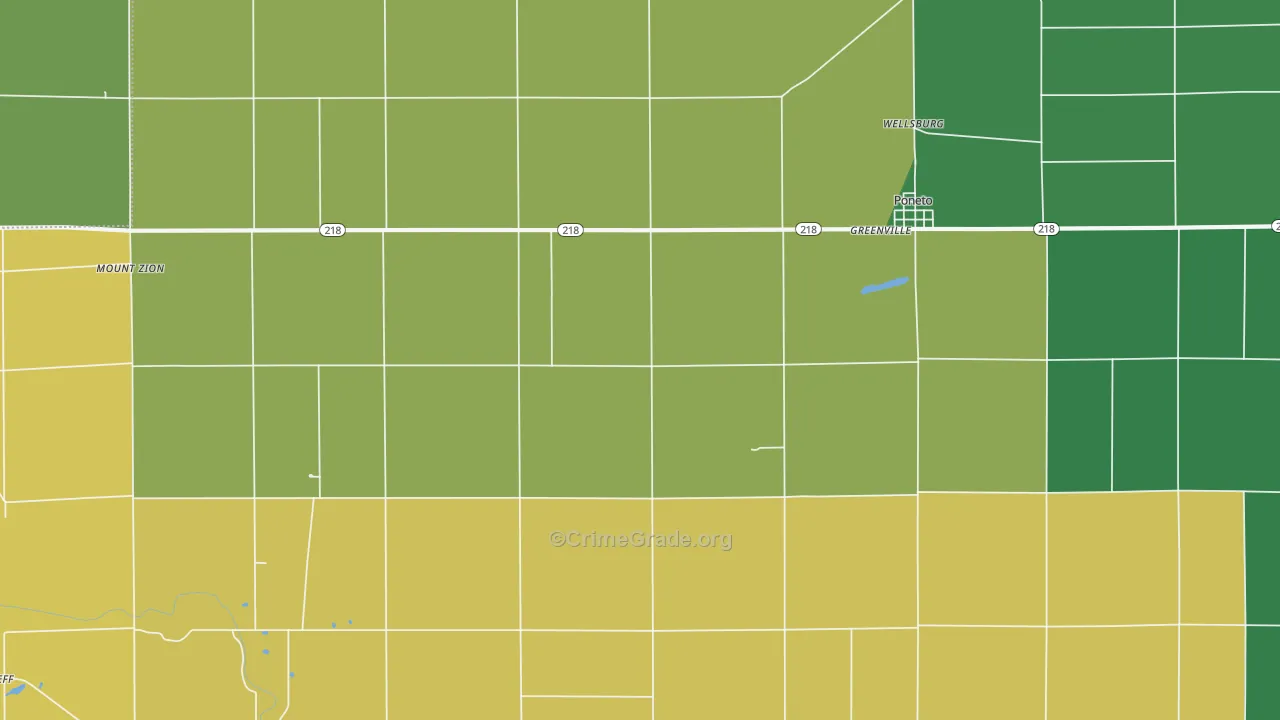 46781, IN Map of Vehicle Theft Rates