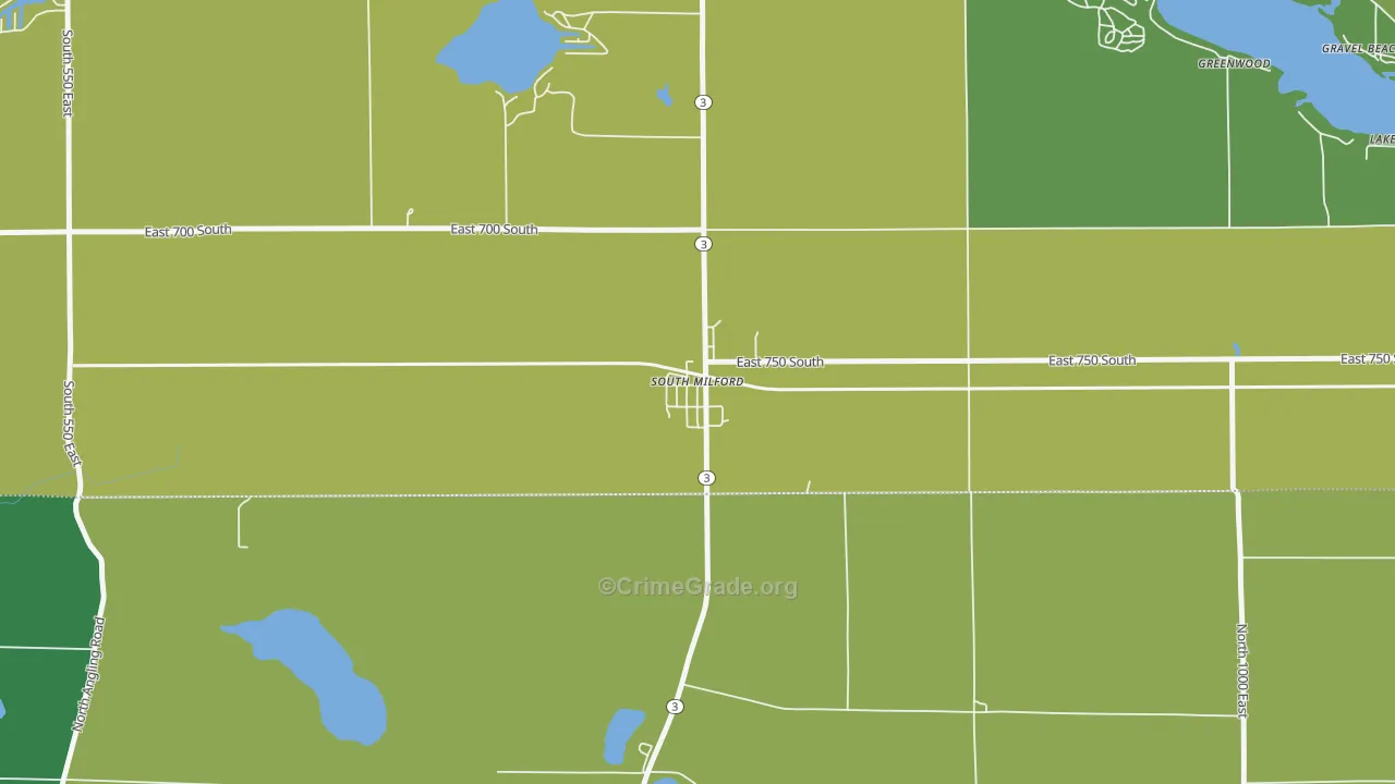 46786, IN Map of Vehicle Theft Rates