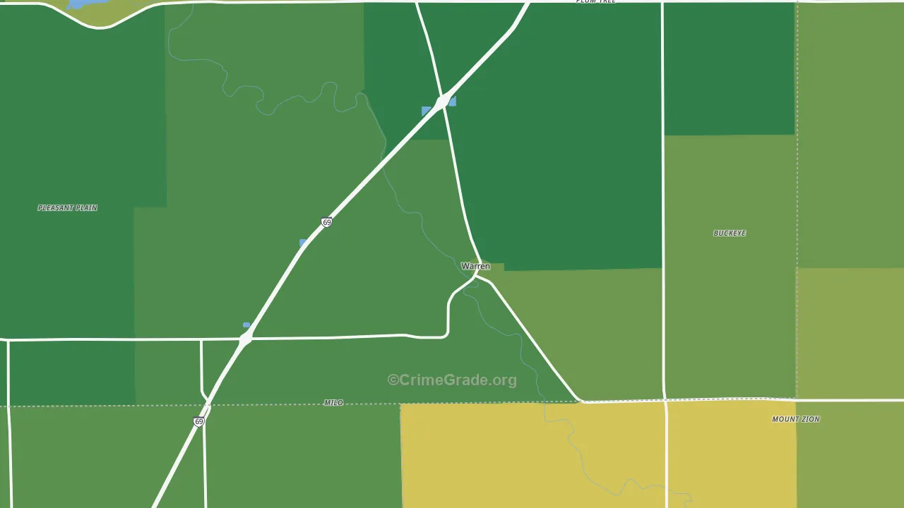 46792, IN Map of Vehicle Theft Rates