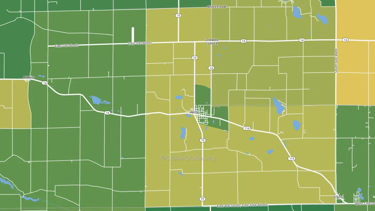 46910, IN Map of Vehicle Theft Rates