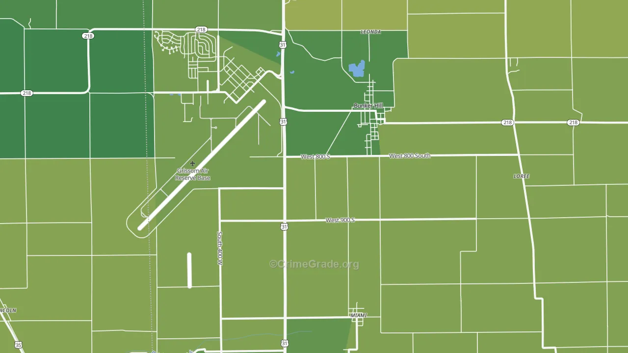 46914, IN Map of Vehicle Theft Rates